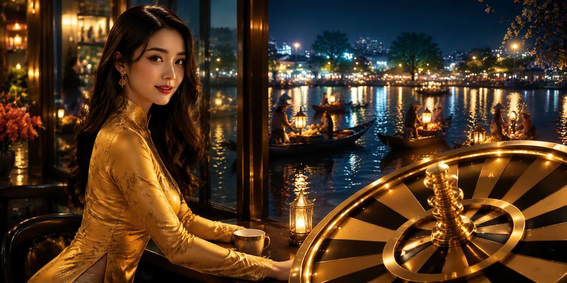 Không gian roulette sang trọng tại Hà Nội với áo dài truyền thống